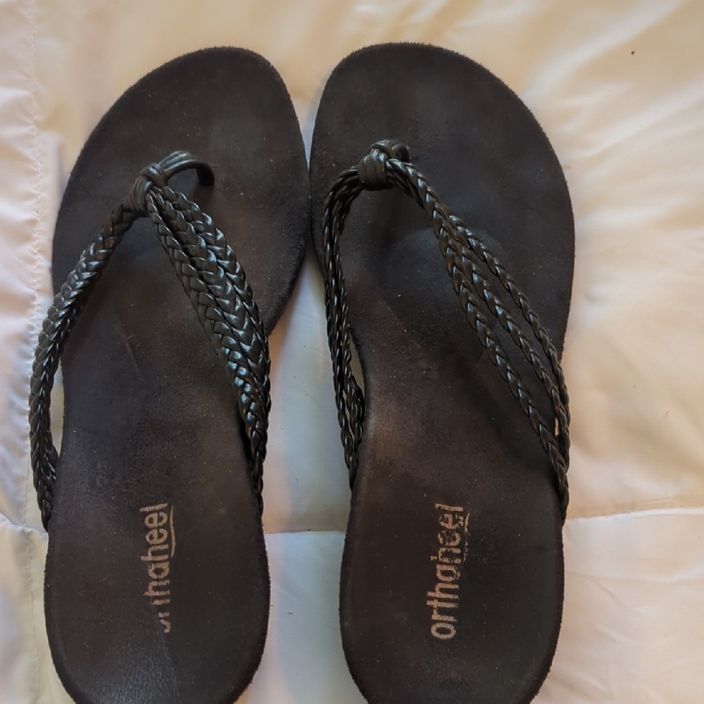 Women's Orthaheel Black Sandals